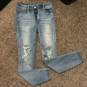 Sky high American eagle skinny jeans